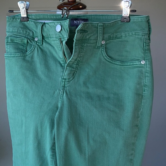 EUC NYDJ Alina ankle jeans green sz 4 - Picture 3 of 6